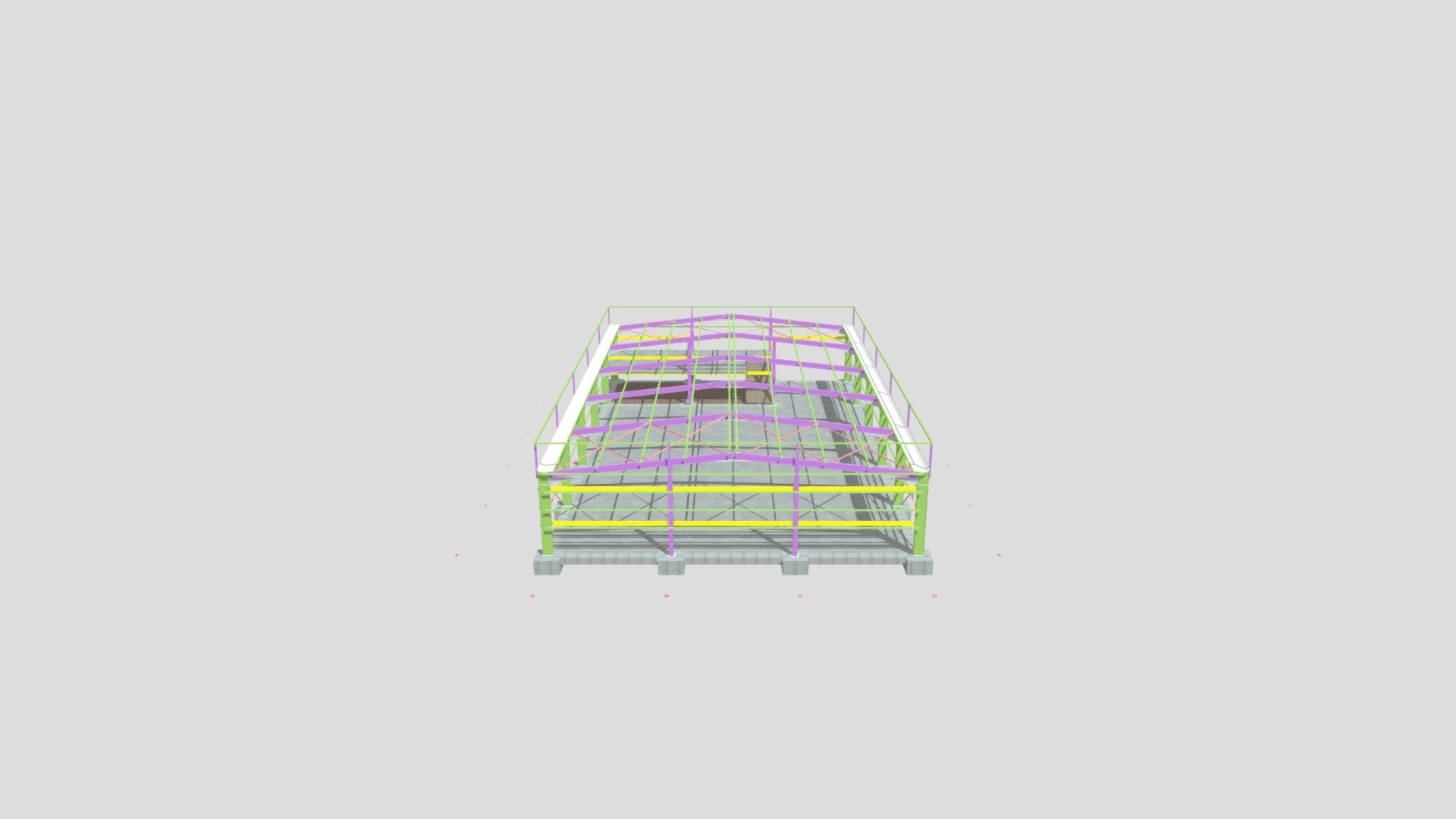 3D Portal Frame Structure - Download Free 3D model by Abdallateef ...