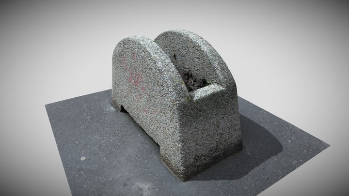 Concrete flower pot 3D Model