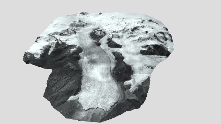Volcán Reclus y Glaciar Amalia en 1945 3D Model