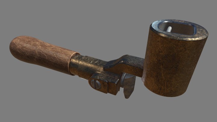 Japanese Train Brake Handle 3D Model