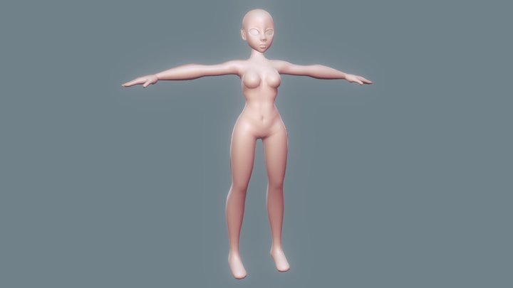 Lowpoly Female Body (Stylized) 3D Model