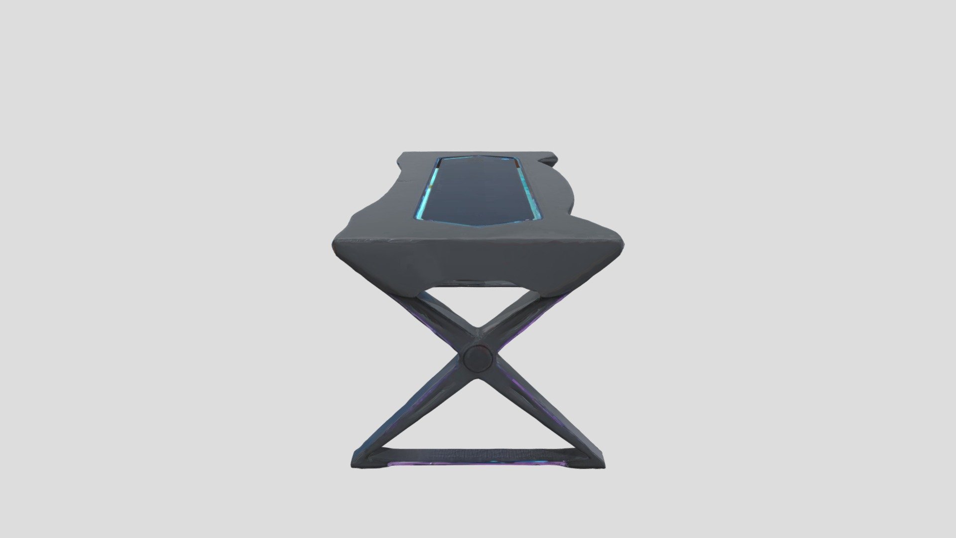 Futuristic PC Gaming Table 3D Model | RGB Desk