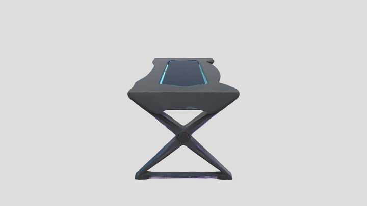 Futuristic PC Gaming Table 3D Model | RGB Desk