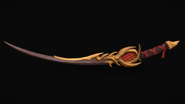 ArtStation Challenge Dragon Sword 3D Model