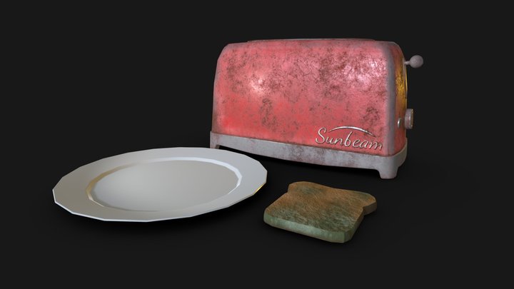 Ruined Toaster 3D Model