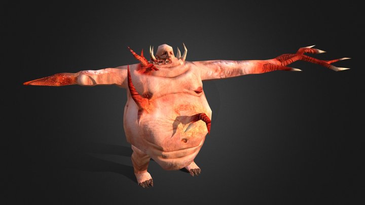 Fat Monster 3D Model