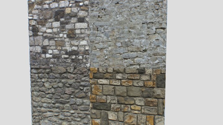 Stone wall textures pack 3 3D Model
