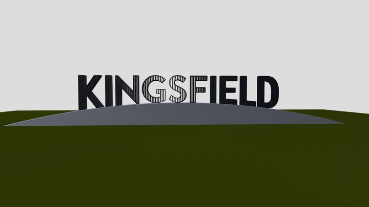 Kingsfield - Entry Sign 3D Model