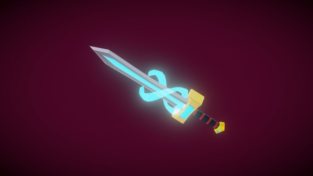 Low Poly Sword — Sketchfab embed 3D viewer
