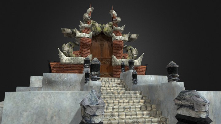 Gapura Candi Nusantara 3D Model