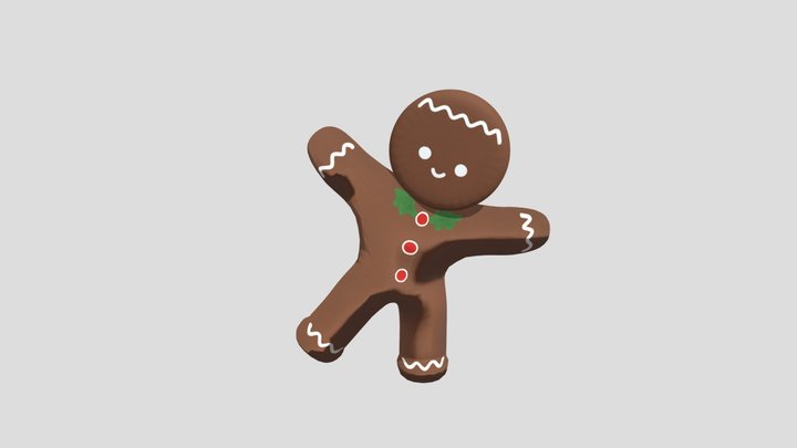 Gingerbread Man 3D Model