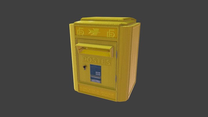 LaPoste Mail Box 3D Model