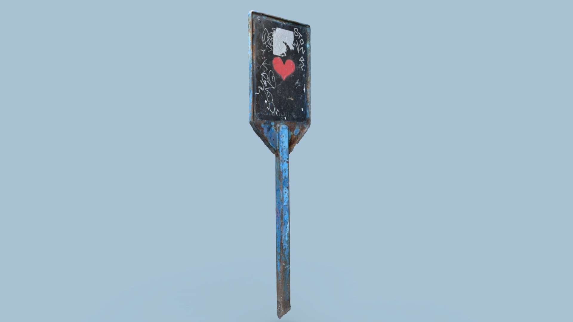Sign Post with Heart — Sketchfab embed 3D viewer