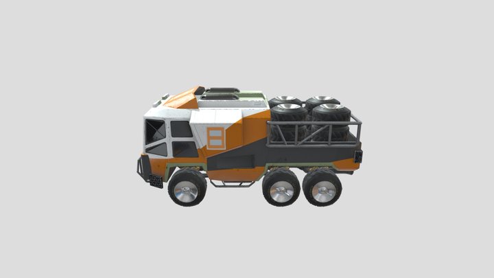 Scifi Truck - Textured 3D Model