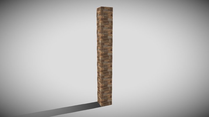 Brick Pillar 3D Model