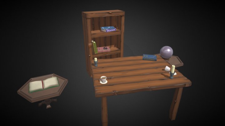 Wizard House Props 3D Model