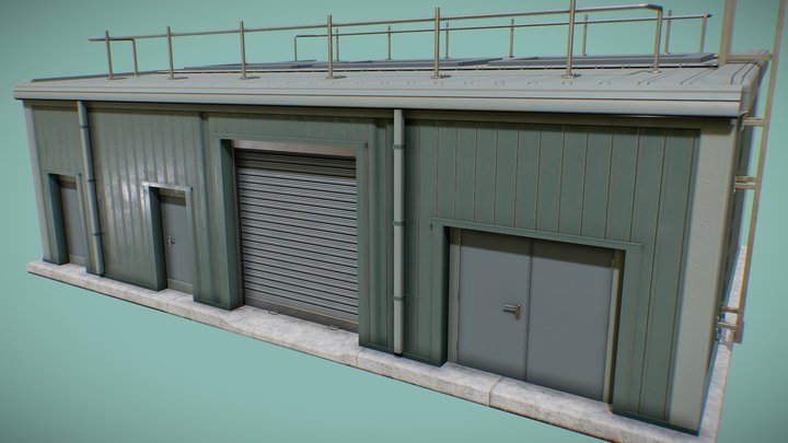 Garage Building 3D Model