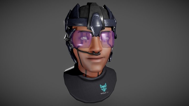 Cyber head 3D Model