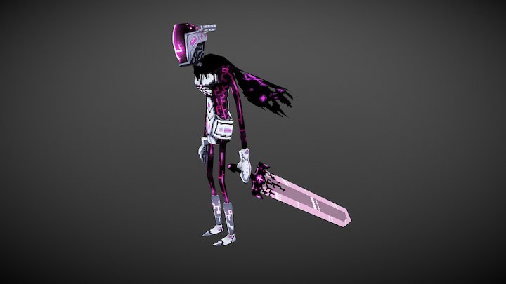 Low Poly Space Knight 3D Model