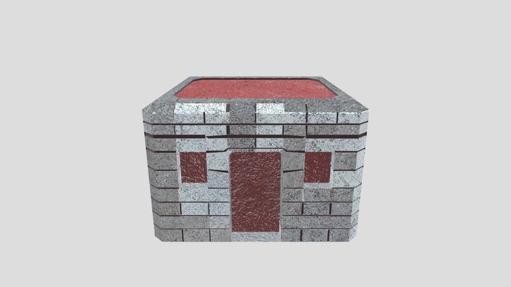 Bunker Militar de Granito 3D Model