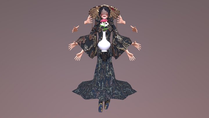 Wicked Demon Lady 3D Model