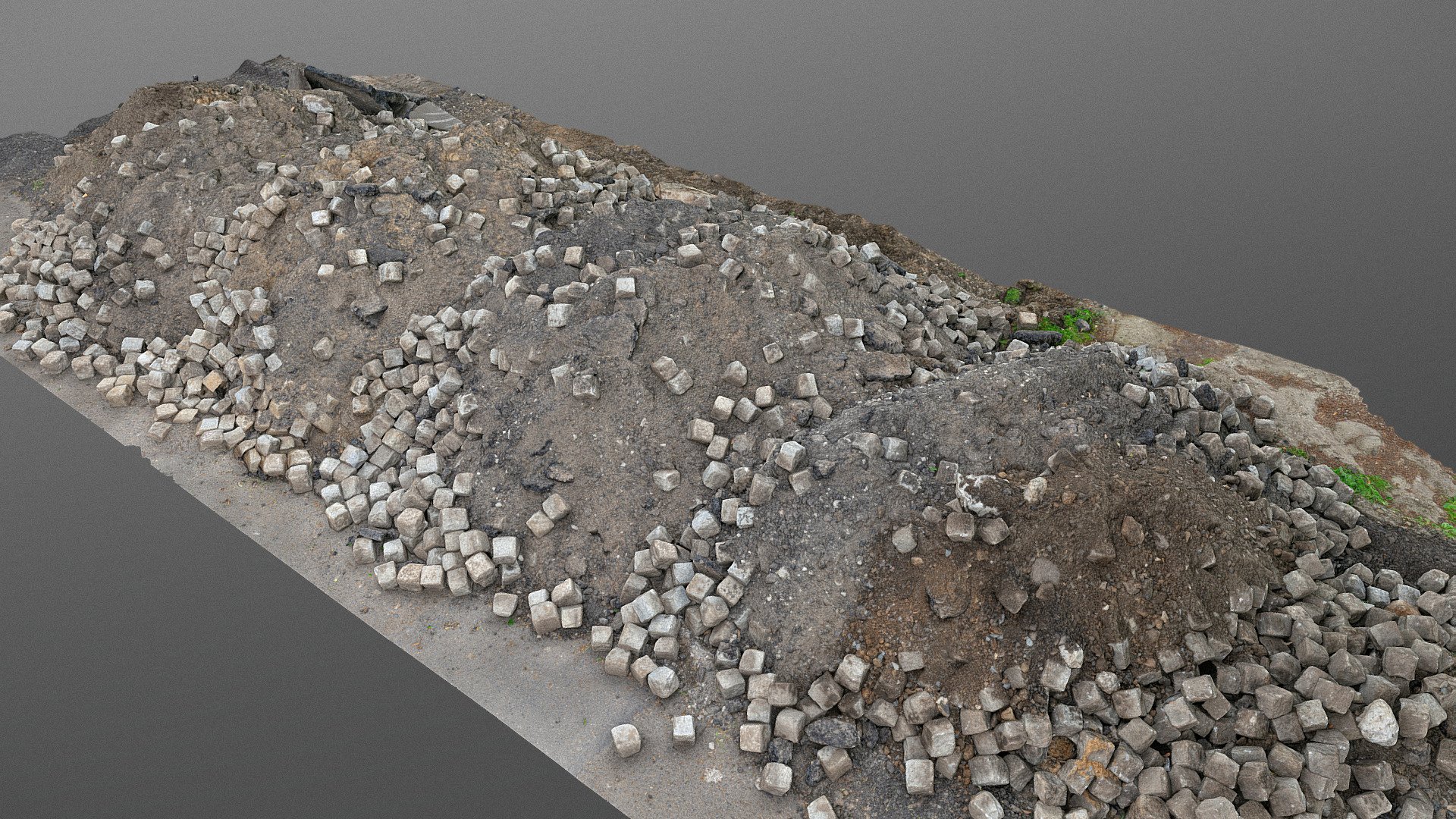 Construction Soil Mud Heap With Paving - Buy Royalty Free 3D Model By ...