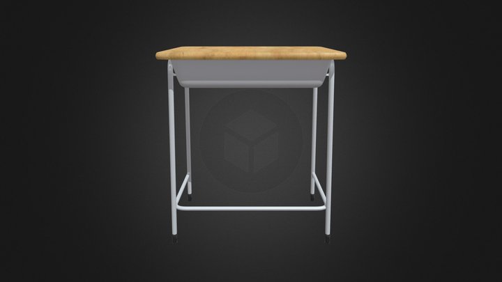 School Desk 3D Model