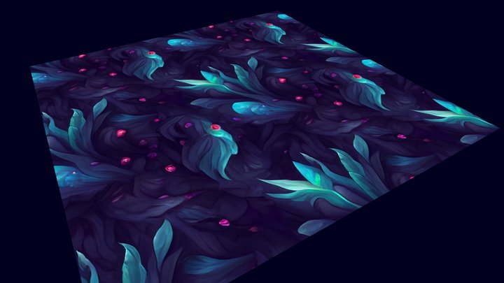 Grass: Forest Twilight - FREE Texture, Handpaint 3D Model