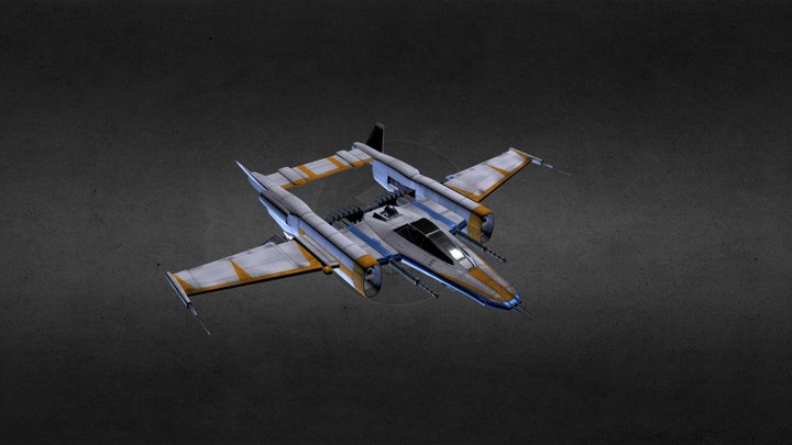 Star Wars LH-Wing - Based on P-38 Lightning 3D Model