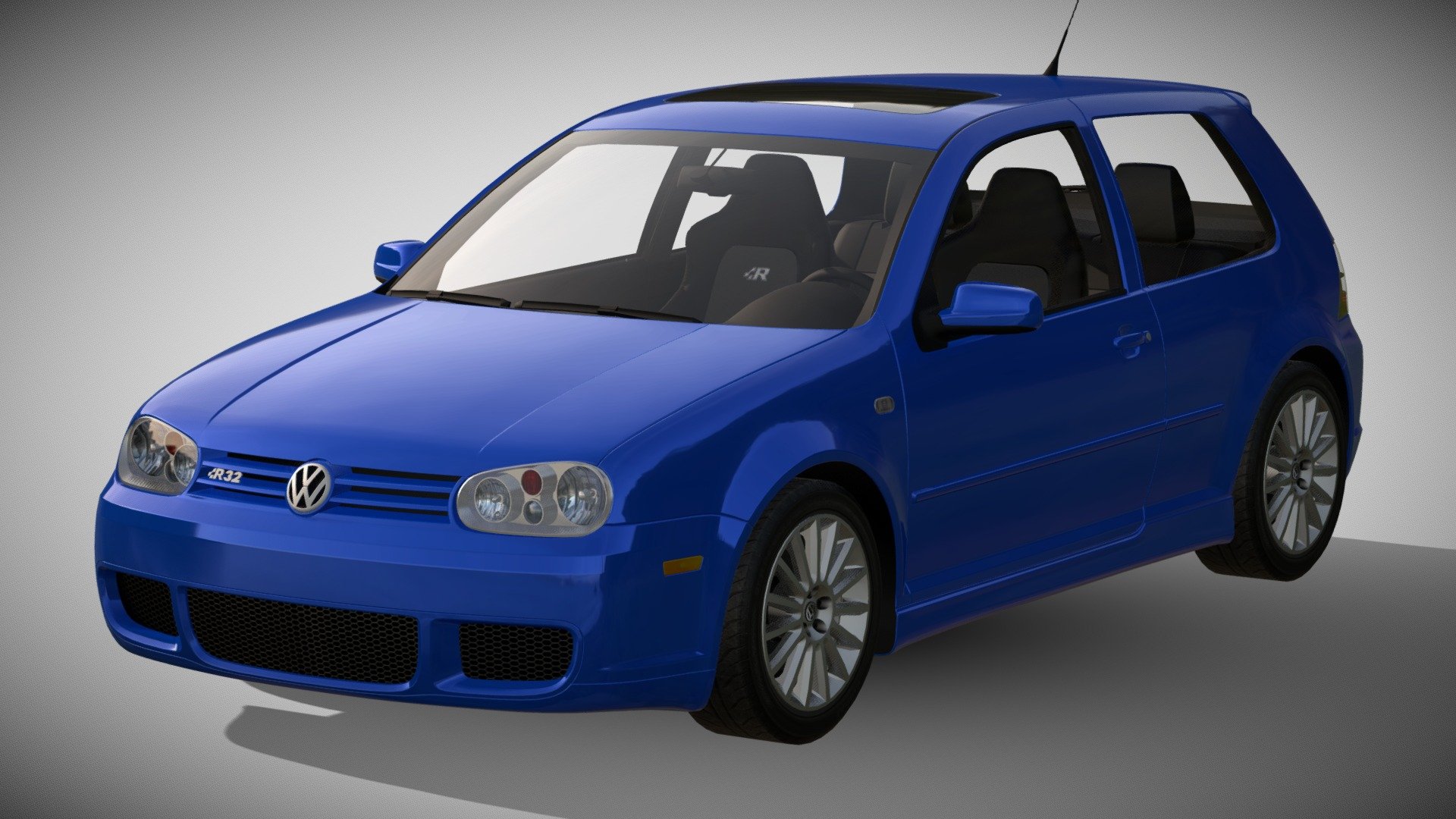 2002 Volkswagen Golf R32 Mk4 - Download Free 3D model by Ddiaz
