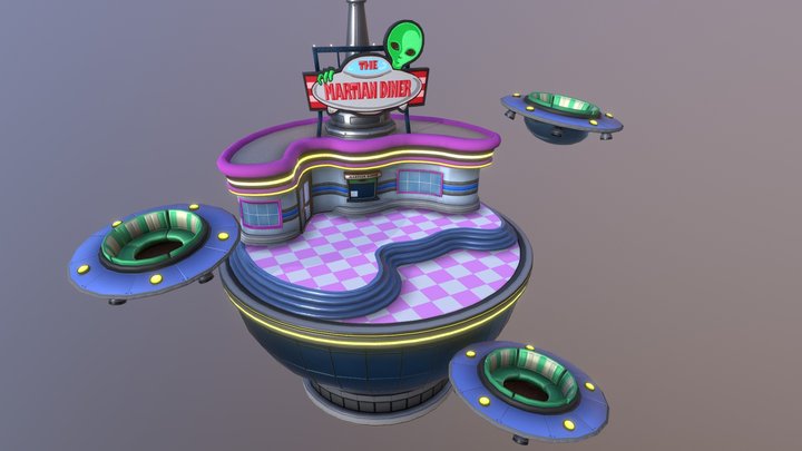 Diner Platform 3D Model