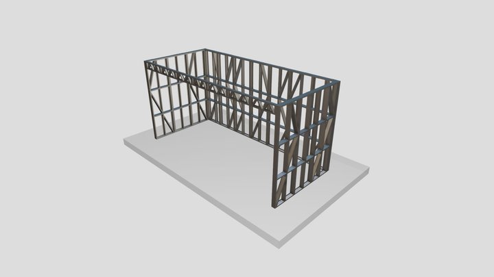 Павильон 150 профиль,ЛСТК, Металл 3D Model