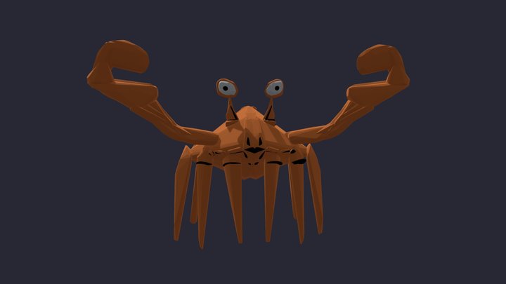 crab cartoon lowpoly 3D Model