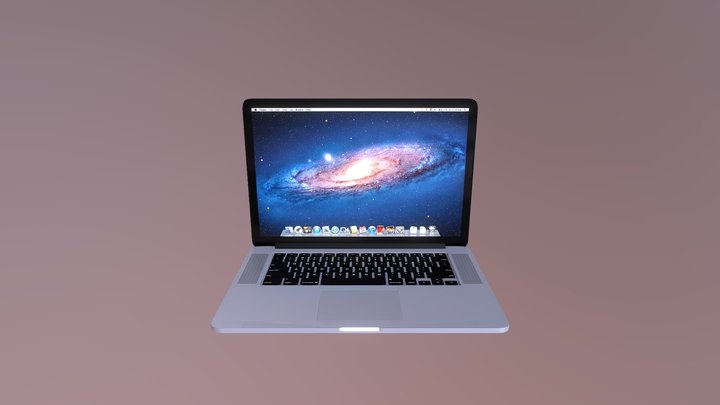 Mac Book low poly 3D Model