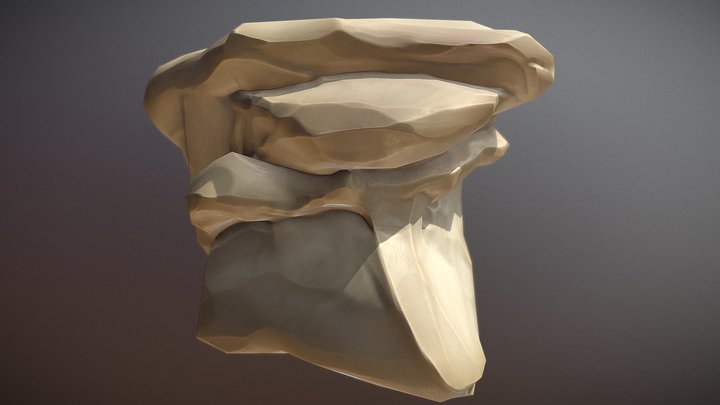 Plateau/Cliff Rock 3D Model
