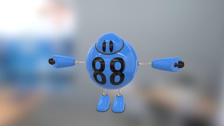 Cycles Robot Textured 3D Model