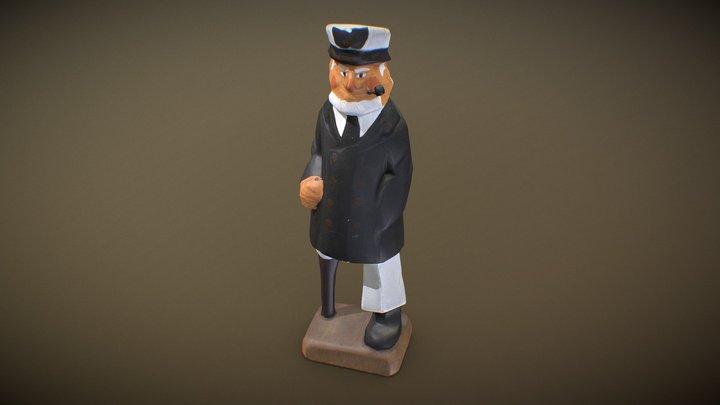 Sea Captain Statue 3D Model