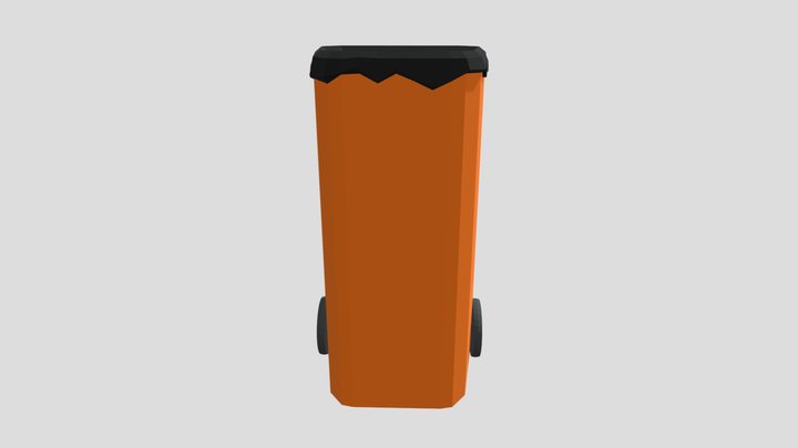 Let Me Out Trash Bin - Low Poly Model 3D Model