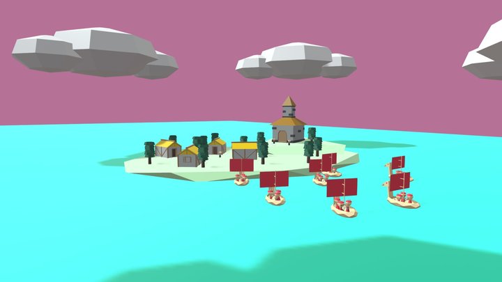 Isla concurso #FantasyIslandChallenge 3D Model