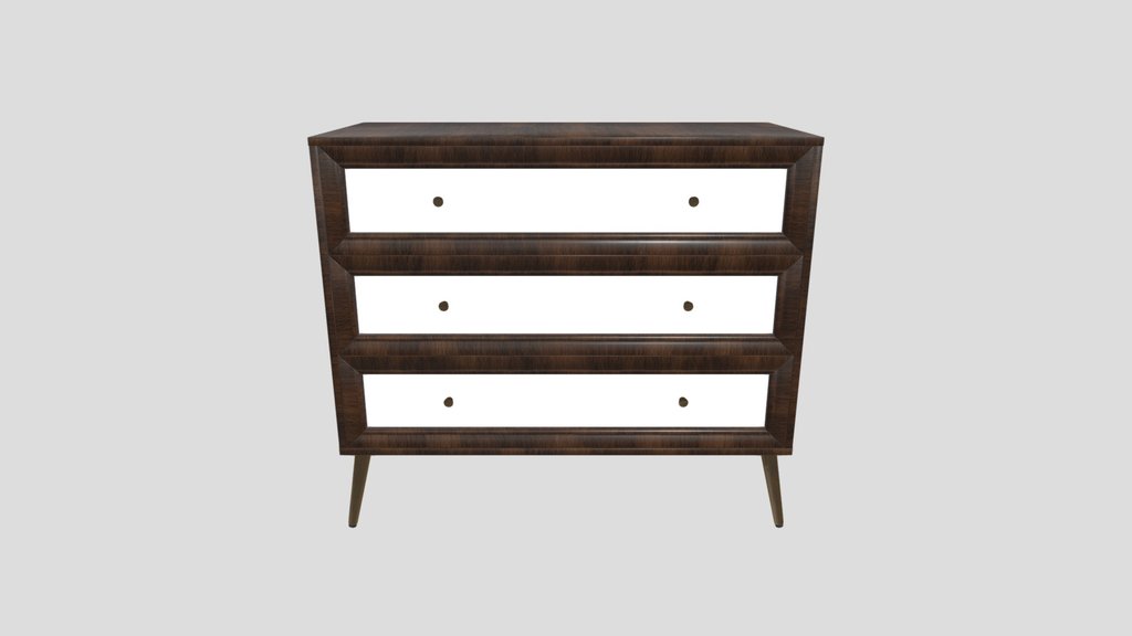 Wood And Rattan Commode