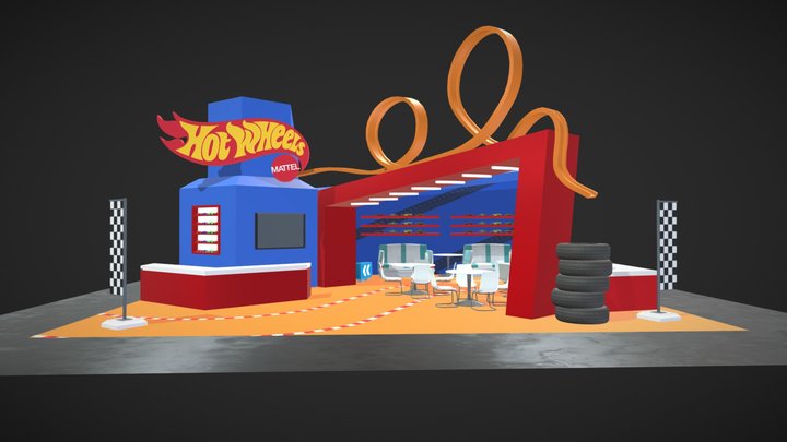 Hot Wheels Booth 3D Model