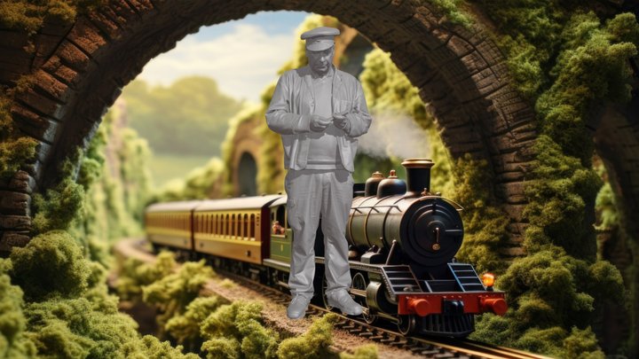 S3DS0002 Train Driver/Steam Engine Mechanic 3D Model