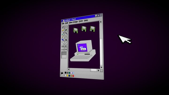 Microsoft Paint. 3D Model