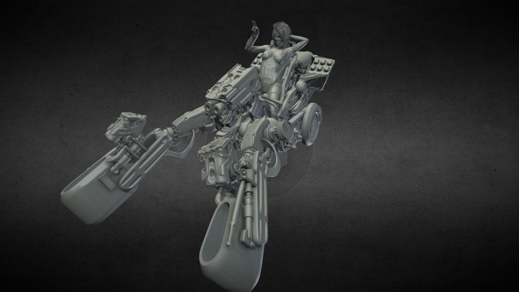 Ion tricycle - Sci-Fi Motorcycle. 3D printable