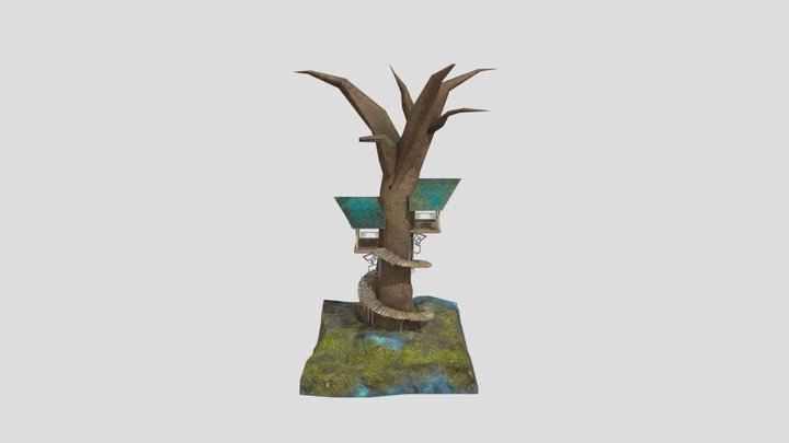 Fantasy Treehouse 3D Model
