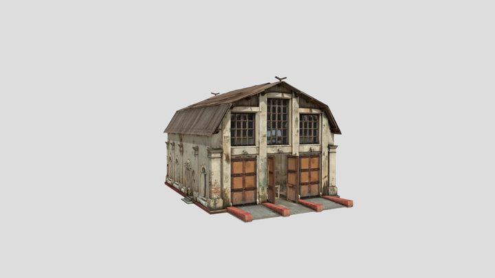 Weathered Warehouse 3d model free – Kostenloses 3D-Modell STL