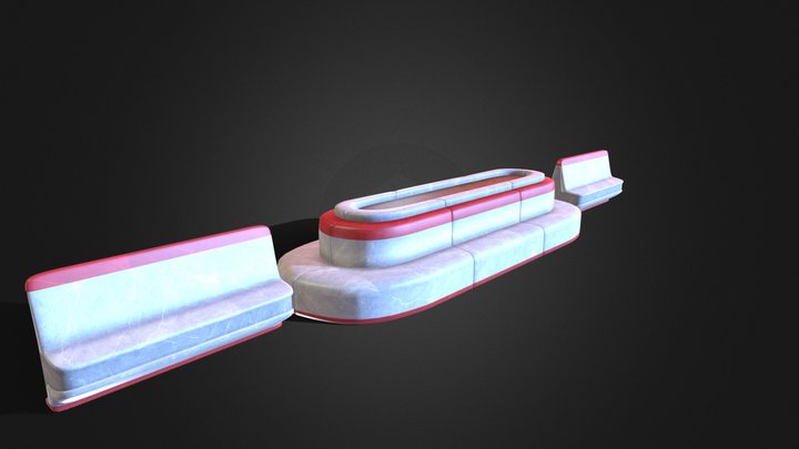 marble bench 3D Model