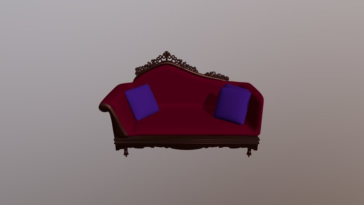 アンティークのソファ 3D Model