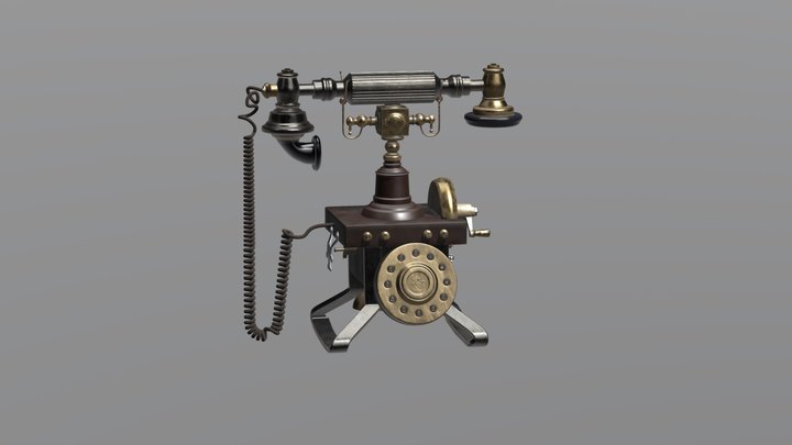 3D Vintage Telephone Model 3D Model