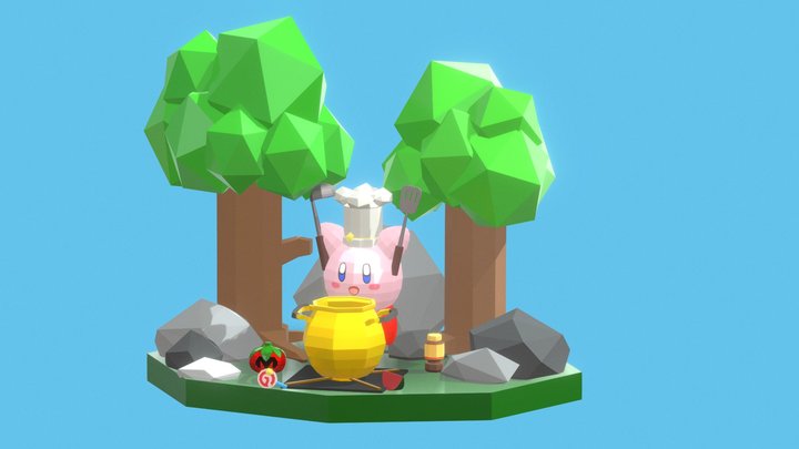 Chef Kirby 3D Model